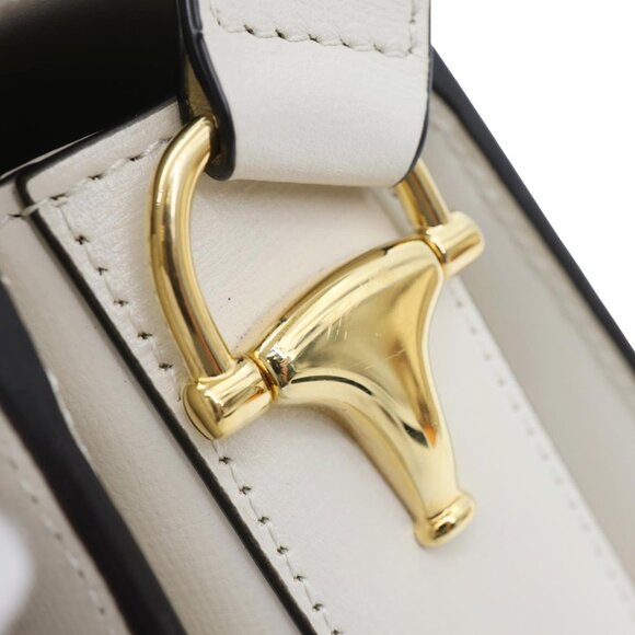 Gucci Horsebit 1955 Small Leather Shoulder Bag Off White - Picture 12 of 15